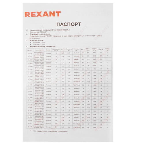 Купить Вентилятор Rexant RX 9225MS 24VDC  5367460. Характеристики, отзывы и цены в Донецке