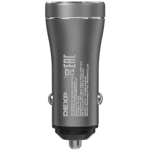 Купить Автомобильное ЗУ DEXP DCUAC36WPDQC15S серый  5402849. Характеристики, отзывы и цены в Донецке