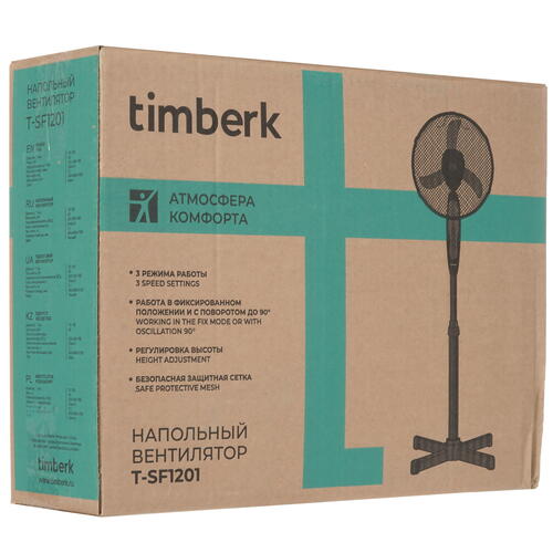 Купить Вентилятор Timberk T-SF1201  черный  9001326. Характеристики, отзывы и цены в Донецке