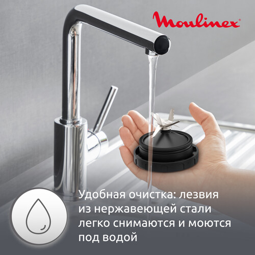 Купить Блендер стационарный Moulinex LM771AF0 белый  9228033. Характеристики, отзывы и цены в Донецке