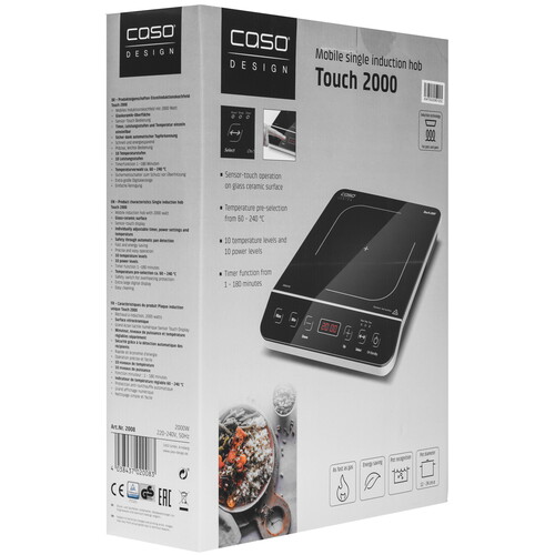 Купить Плита компактная электрическая CASO Touch 2000 черный  9912261. Характеристики, отзывы и цены в Донецке