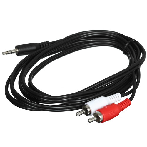 Купить Кабель   VCOM jack 3.5 мм - 2RCA черный  5602685. Характеристики, отзывы и цены в Донецке
