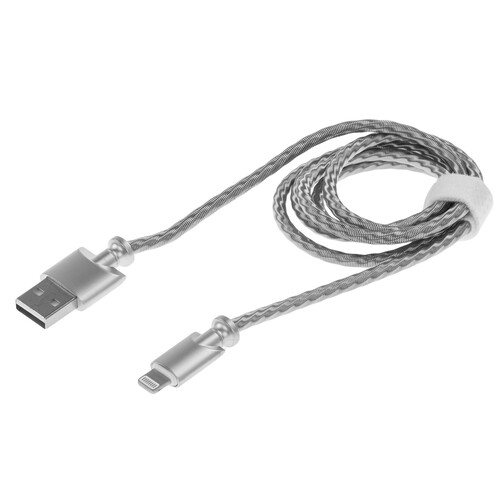 Купить Кабель круглый BY Lightning 8-pin - USB 2.0 Type-A серебристый 1 м  5482135. Характеристики, отзывы и цены в Донецке