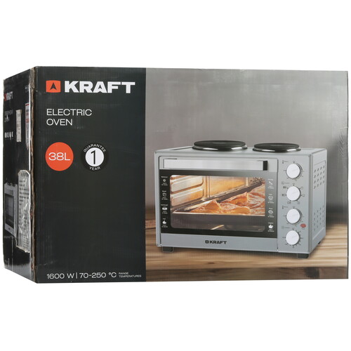 Купить Мини-печь Kraft KFC-MOHP 380 HGR серый  9080985. Характеристики, отзывы и цены в Донецке