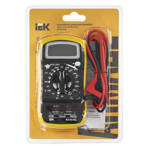 Купить Мультиметр IEK Master MAS830L  5302022. Характеристики, отзывы и цены в Донецке