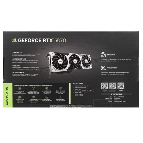 Купить Видеокарта MSI GeForce RTX 5070 VENTUS 3X OC  5617114. Характеристики, отзывы и цены в Донецке