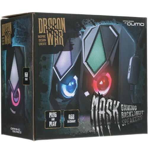 Купить Колонки Qumo Mask AS004 черный  1655245. Характеристики, отзывы и цены в Донецке