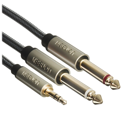 Купить Кабель   Ugreen jack 6.3 мм х2 шт. - jack 3.5 мм серый  9154927. Характеристики, отзывы и цены в Донецке