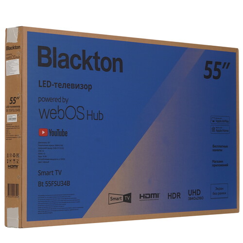 Купить 55" (140 см) Телевизор Blackton Bt 55FSU34B черный  9229100. Характеристики, отзывы и цены в Донецке