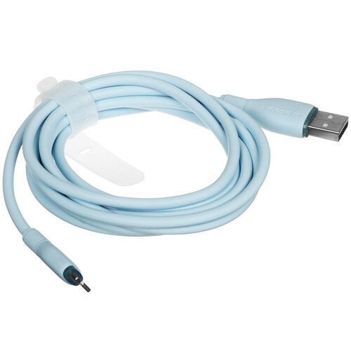 Купить Кабель круглый Baseus Lightning 8-pin - USB 2.0 Type-A голубой 2 м  9260743. Характеристики, отзывы и цены в Донецке