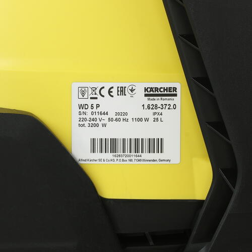 Купить Хозяйственный пылесос  Karcher WD 5 P V-25/8/35  5355844. Характеристики, отзывы и цены в Донецке