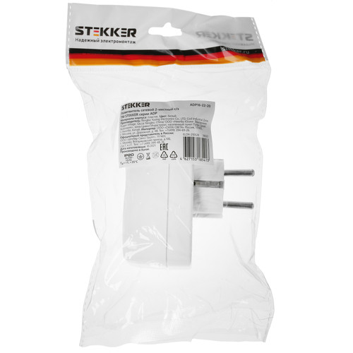 Купить Разветвитель STEKKER ADP16-22-20 белый  5400507. Характеристики, отзывы и цены в Донецке