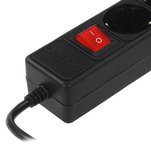 Купить Сетевой фильтр Perfeo POWER+ PF-PP-5/5.0-B черный  9172315. Характеристики, отзывы и цены в Донецке