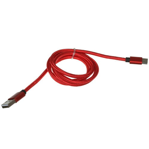 Купить Кабель круглый DEXP USB Type-C - USB 2.0 Type-A красный 1 м  4834174. Характеристики, отзывы и цены в Донецке