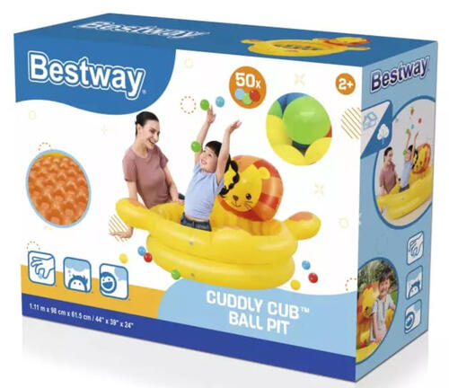 Купить Бассейн надувной «Лев», 111 x 98 x 61,5 см, с мячами, 52261 Bestway  5464731. Характеристики, отзывы и цены в Донецке