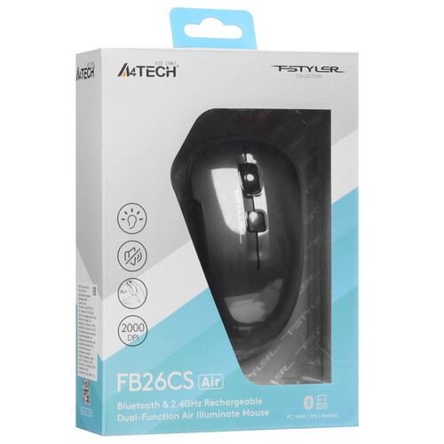 Купить Мышь беспроводная A4Tech Fstyler FB26CS Air  5441310. Характеристики, отзывы и цены в Донецке