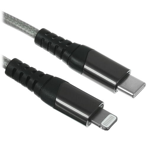 Купить Кабель круглый KEYRON Lightning 8-pin MFI - USB Type-C серый 1.5 м  4823548. Характеристики, отзывы и цены в Донецке