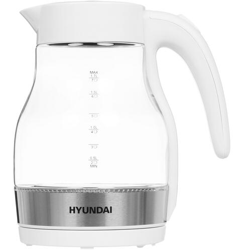 Купить Электрочайник Hyundai HYK-G3802 белый  5353075. Характеристики, отзывы и цены в Донецке