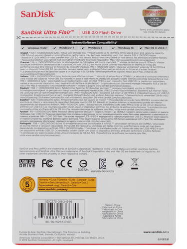 Купить Память USB Flash 16 ГБ SanDisk Ultra Flair [SDCZ73-016G-G46]  1094848. Характеристики, отзывы и цены в Донецке