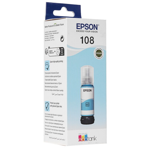 Купить Чернила  Epson 108 (C13T09C54A) светло-голубой  5406712. Характеристики, отзывы и цены в Донецке
