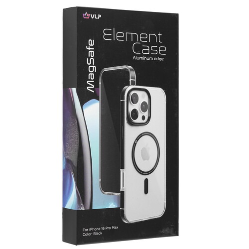 Купить Накладка  VLP Element Case для Apple iPhone 16 Pro Max черный/прозрачный  5487072. Характеристики, отзывы и цены в Донецке