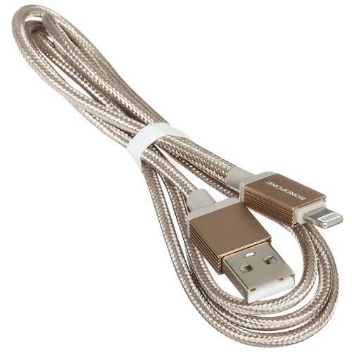 Купить Кабель круглый Borofone Lightning 8-pin - USB 2.0 Type-A золотистый 1 м  5635299. Характеристики, отзывы и цены в Донецке