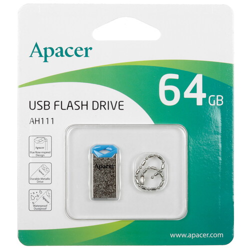 Купить Память USB Flash 64 ГБ Apacer AH111 [AP64GAH111U-1]  4900841. Характеристики, отзывы и цены в Донецке