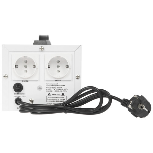 Купить Стабилизатор напряжения PowerMan AVS 500D  0188172. Характеристики, отзывы и цены в Донецке