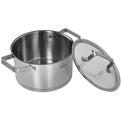 Купить Кастрюля SATOSHI Шато 822-267 3.4 л 20 см серебристый  9175153. Характеристики, отзывы и цены в Донецке