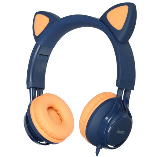 Купить Проводные наушники Hoco W36 Cat голубой  5087504. Характеристики, отзывы и цены в Донецке