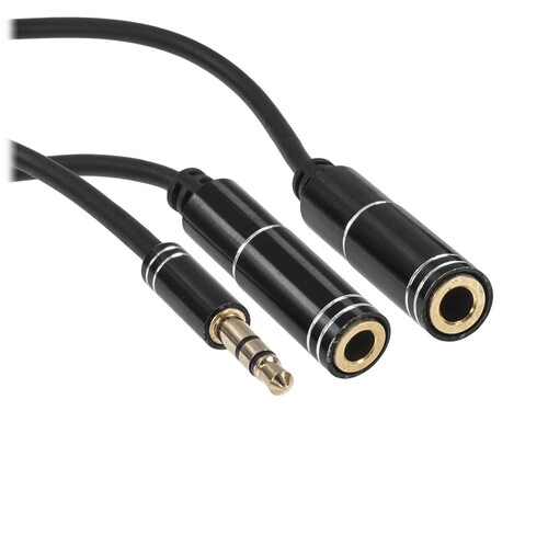 Купить Кабель   Cablexpert jack 3.5 мм - jack 3.5 мм х2 шт. черный  5452304. Характеристики, отзывы и цены в Донецке
