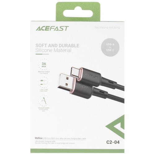 Купить Кабель круглый ACEFAST USB Type-C - USB 2.0 Type-A черный 1.2 м  5415546. Характеристики, отзывы и цены в Донецке