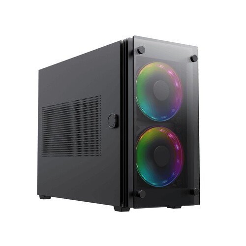 Купить Корпус GameMax Stratos ITX [StarLightFRGBBK] черный  5370886. Характеристики, отзывы и цены в Донецке