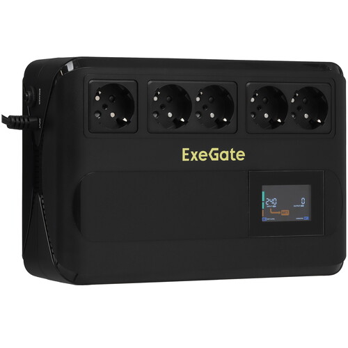 Купить ИБП ExeGate NEO Smart BU-600.LCD.AVR.5SH  9104406. Характеристики, отзывы и цены в Донецке