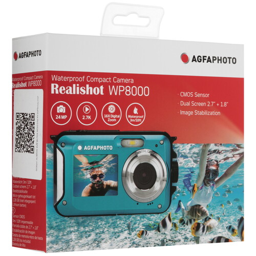Купить Компактный фотоаппарат AgfaPhoto Realyshot WP8000 голубой  5468003. Характеристики, отзывы и цены в Донецке