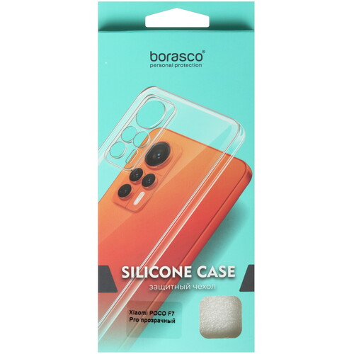 Купить Накладка  BoraSCO Silicone Case для POCO F7 Pro прозрачный  5622596. Характеристики, отзывы и цены в Донецке