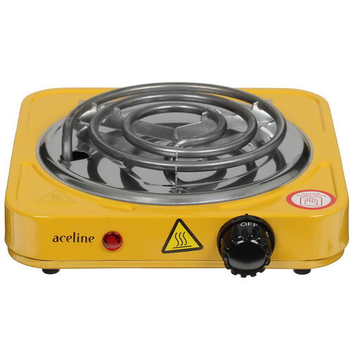 Купить Плита компактная электрическая Aceline CS-010y желтый  5414655. Характеристики, отзывы и цены в Донецке
