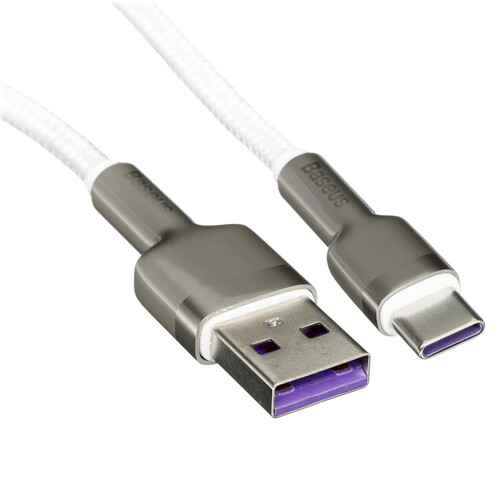 Купить Кабель круглый Baseus USB Type-C - USB 2.0 Type-A белый 1 м  9167140. Характеристики, отзывы и цены в Донецке
