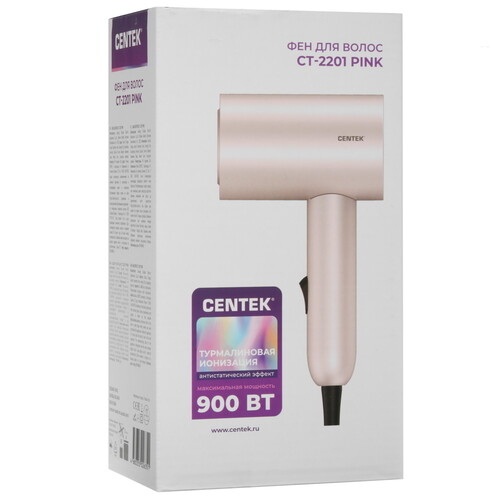 Купить Фен Centek CT-2201 розовый/черный  9127665. Характеристики, отзывы и цены в Донецке