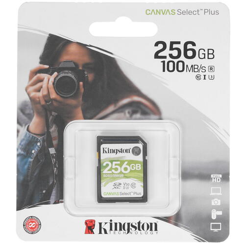 Купить Карта памяти Kingston Canvas Select Plus SDXC 256 ГБ [SDS2/256GB]  4716405. Характеристики, отзывы и цены в Донецке