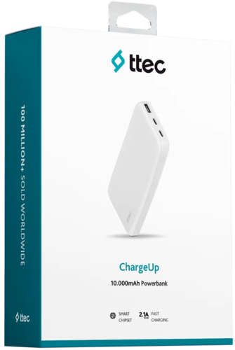 Купить Портативный аккумулятор TTEC ChargeUp белый  9140706. Характеристики, отзывы и цены в Донецке