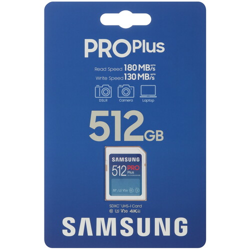 Купить Карта памяти Samsung PRO Plus SDXC 512 ГБ  5465056. Характеристики, отзывы и цены в Донецке