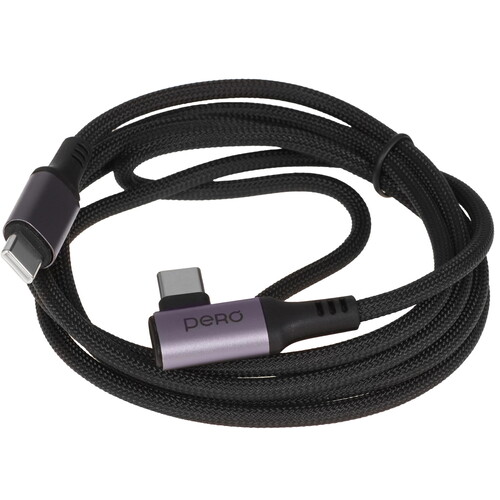 Купить Кабель круглый PERO USB Type-C - USB Type-C черный 1.5 м  9288772. Характеристики, отзывы и цены в Донецке