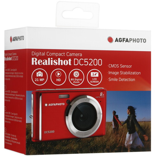 Купить Компактный фотоаппарат AgfaPhoto DC5200 красный  5632403. Характеристики, отзывы и цены в Донецке