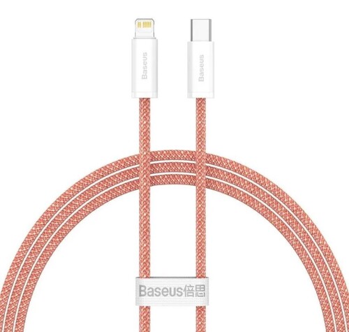 Купить Кабель круглый Baseus Lightning 8-pin - USB Type-C оранжевый 1 м  9260662. Характеристики, отзывы и цены в Донецке