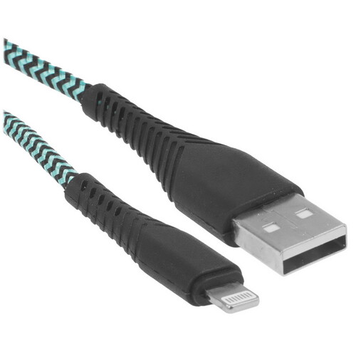Купить Кабель круглый BoraSCO Lightning 8-pin - USB 2.0 Type-A зеленый 1 м  5614065. Характеристики, отзывы и цены в Донецке