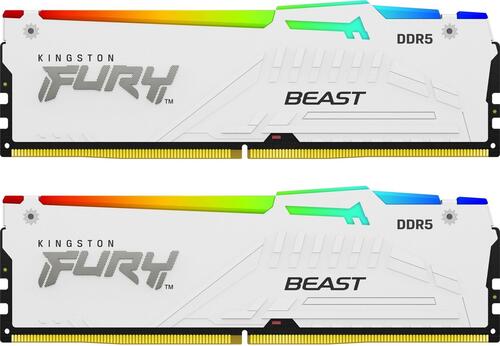 Купить Оперативная память Kingston Fury Beast AMD RGB White [KF556C36BWEAK2-32] 32 ГБ  5406690. Характеристики, отзывы и цены в Донецке