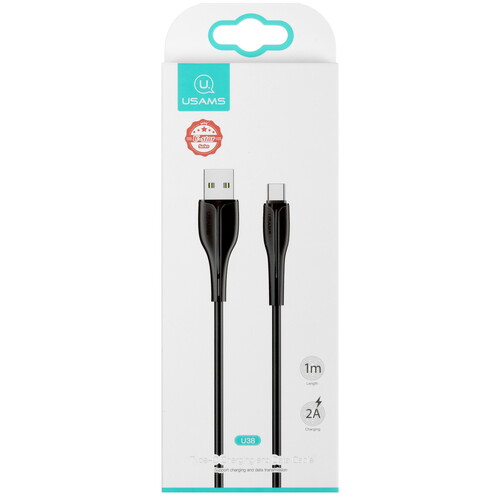 Купить Кабель круглый USAMS USB Type-C - USB 2.0 Type-A черный 1 м  5480386. Характеристики, отзывы и цены в Донецке