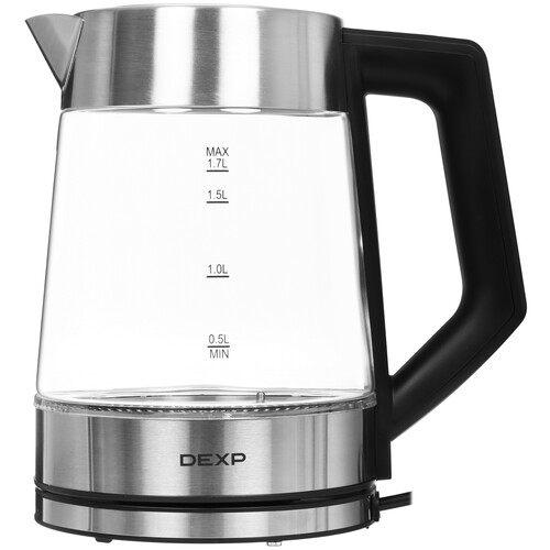 Купить Электрочайник DEXP EK-05GKWS серебристый  9060548. Характеристики, отзывы и цены в Донецке