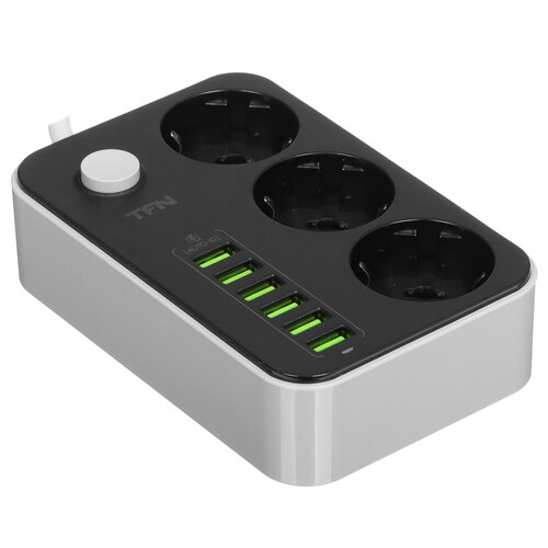 Купить Сетевой фильтр TFN POWER 7 черный  9139934. Характеристики, отзывы и цены в Донецке